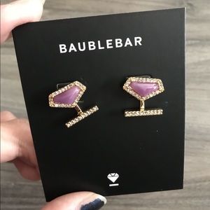baublebar purple crystal earring jacket New